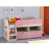 Детская кровать Астра 9.6 дуб розовый