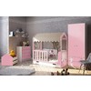 Детская кровать Домик Сказка розовая с фотопечатью