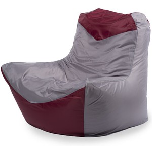 Кресло-мешок «Классическое», серый-бордо