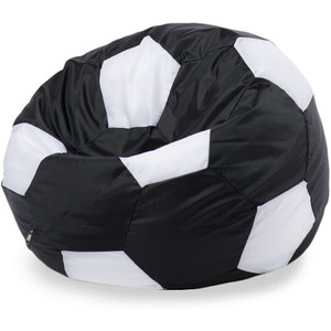 Кресло-мешок «Мяч» L, черный-белый