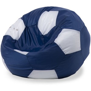 Кресло-мешок «Мяч» L, синий-белый