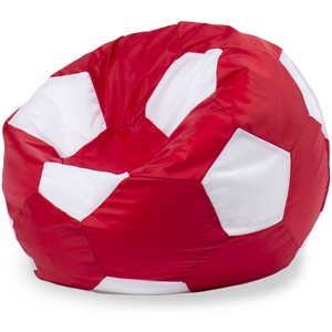 Кресло-мешок «Мяч» L, красный-белый