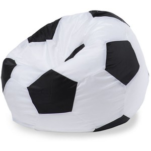 Кресло-мешок «Мяч» XL, белый-черный