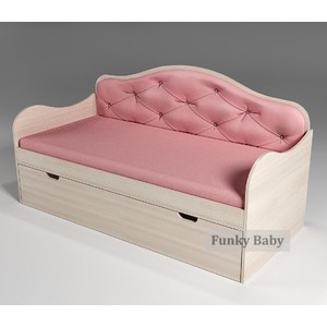 Кровать с мягкой спинкой Ажур, розовый