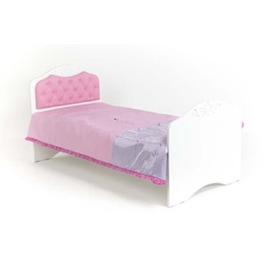 Кровать классика Princess №2, изголовье розовый, 1900x900