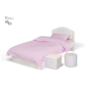 Кровать классика Princess №1, изголовье белое, 1600x900