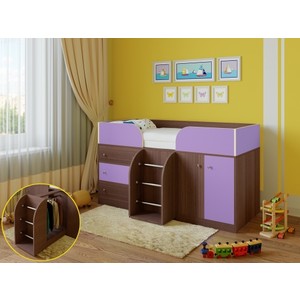 Детская кровать Астра-5 дуб шамони фиолетовый