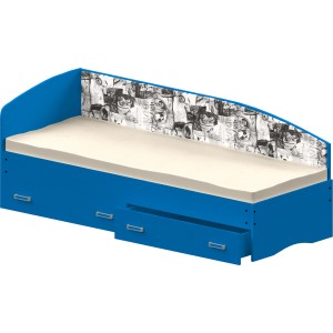 Кровать-СОФА-10 с мягкой накладкой спинкой, 200*90