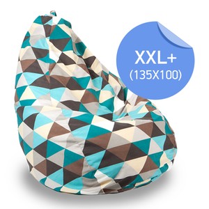 Кресло мешок «Груша»XXL, треугольники