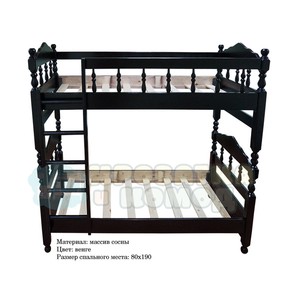 Двухъярусная кровать Ниф-Ниф 190*80, венге