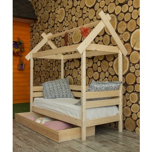 Детская деревянная кровать Избушка 70х190